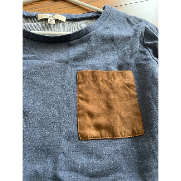 Ya Los Angeles blue brown long sleeved dress with arm patches size Medium - Picture 4 of 7